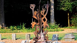 Melk Abbey Garden Fire devils by Miguel Horn