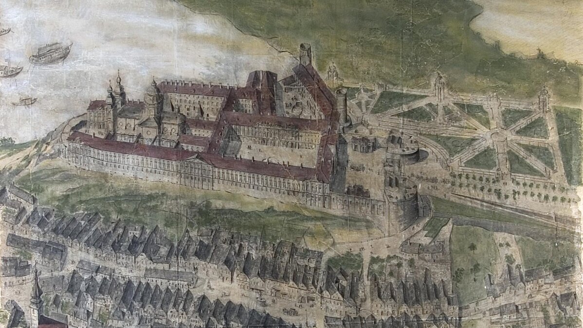 Südansicht Stift Melk, Franz Rosenstingl 1736
