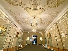 Stiftsmuseum, dritter Raum, barocke Stuckdecke