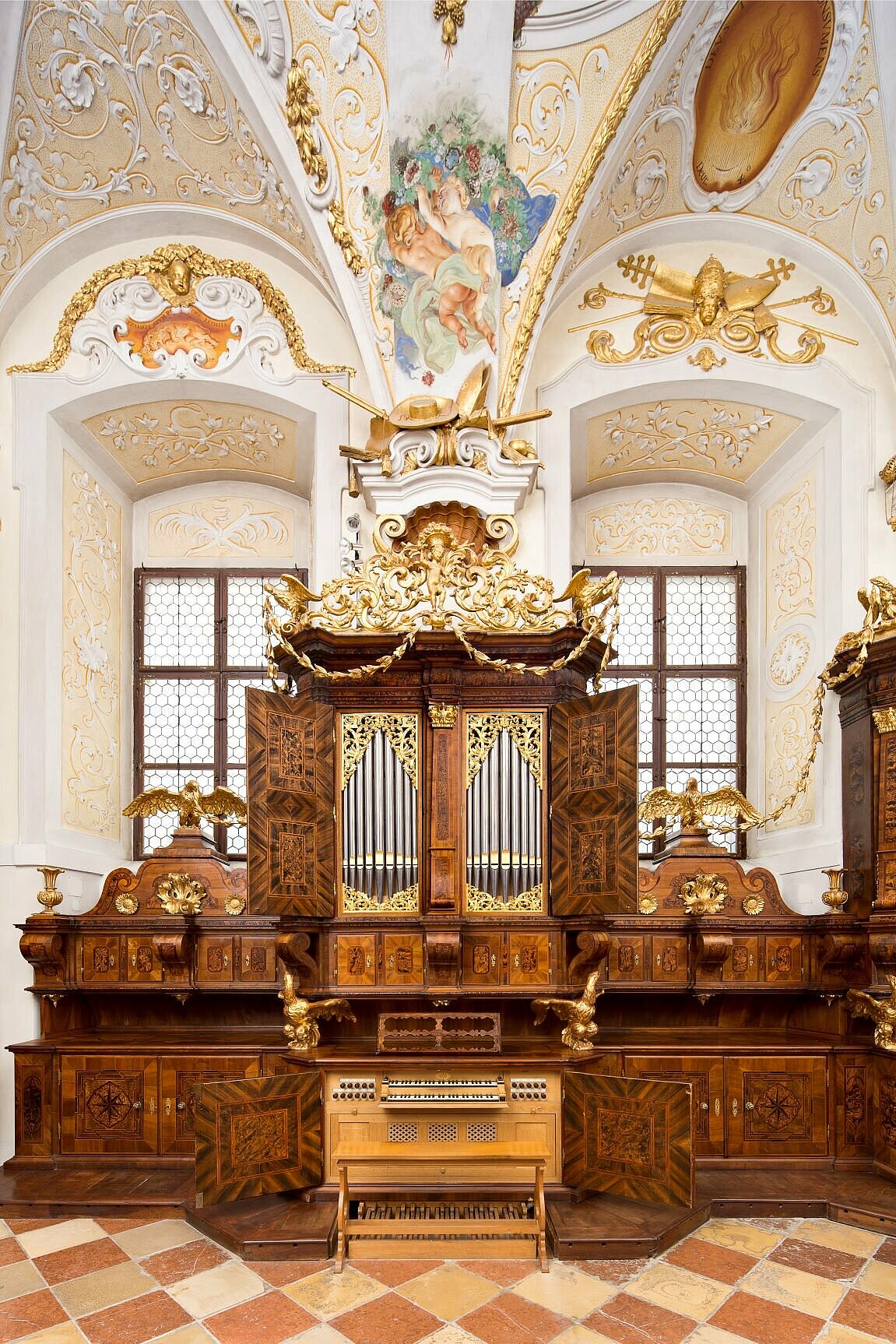 Orgel in der Sommersakristei des Stiftes Melk