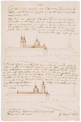 Skizzen zum Neubau von Pater Bonifaz Gallner 1701